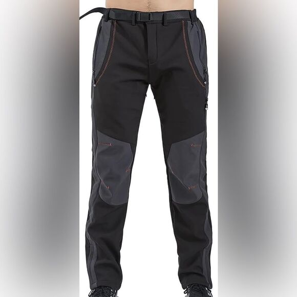Gash Hao 32x32 Amazon black ski snow black pants fleece - Picture 1 of 4